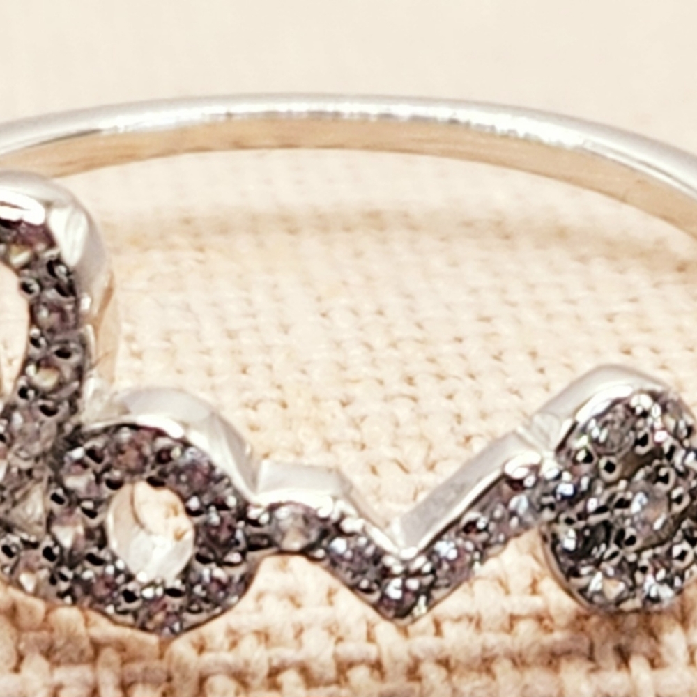 Scripted LOVE 925 Silver Ring - Picture 6 of 6